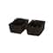 Household Essentials Dark Brown Wicker Storage Basket Set